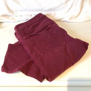 American Eagle Outfitters High Rise Skinny 360 Super Stretch Jeggings -Wine (12)